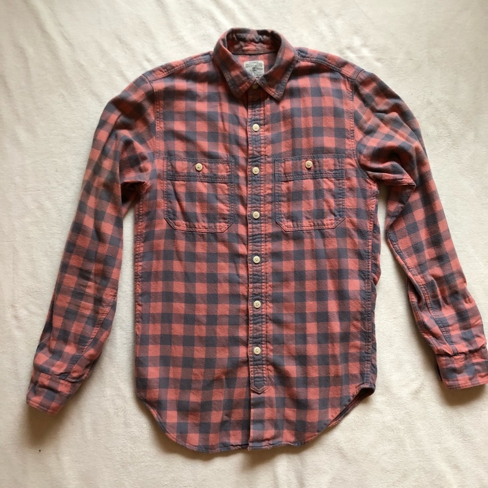 J. Crew Men’s Plaid Flannel Button Down Shirt XS